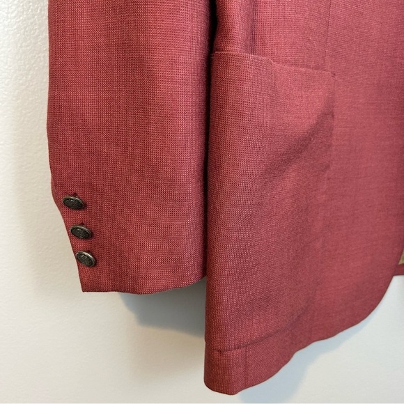 Men's Halston Salmon Pink Suit Jacket/ Blazer Size Large - Picture 8 of 13